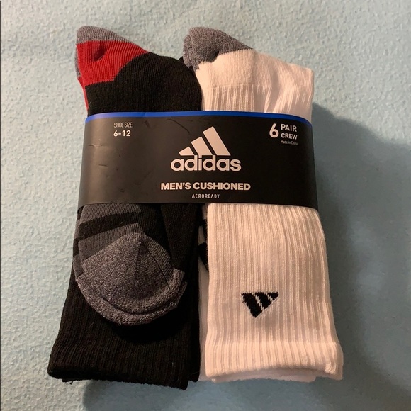 adidas Underwear & Socks Adidas Mens Cushioned Socks 6pack Poshmark
